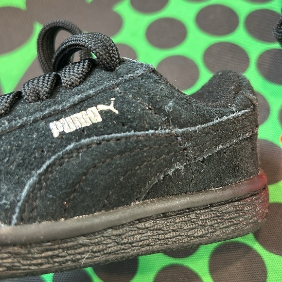 Puma Suede Classic Black Mono silver Infant Children’s Size 5C US new in box - Picture 7 of 9